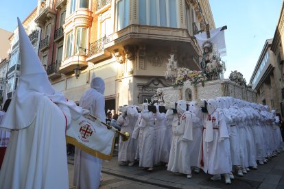 La procesión de la Soledad de la Virgen de la Semana Santa de Palencia