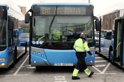 Acto de entrega de 40 autobuses de la ciudad de Madrid a Burgos