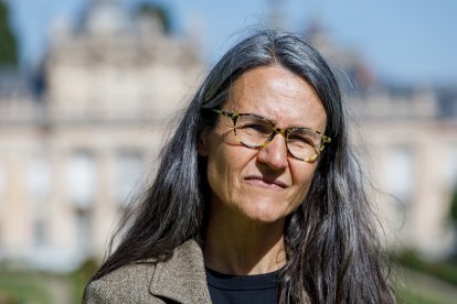 El director de Inmuebles y Medio Natural de Patrimonio Nacional, Luis Pérez de Prada; María Corzo y Nilo Fernández, visitan los diferentes proyectos que se ejecutan en el Real Sitio de San Ildefonso (Segovia)