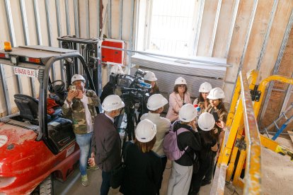 Luis Pérez de Prada, María Corzo y Nilo Fernández, visitan los diferentes proyectos que se ejecutan en el Real Sitio de San Ildefonso (Segovia)