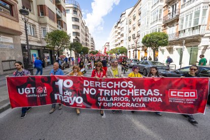 Manifestación del 1º de Mayo en Burgos.