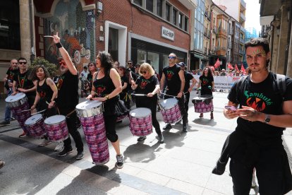Manifestación del 1º de Mayo en la ciudad de Palencia.
