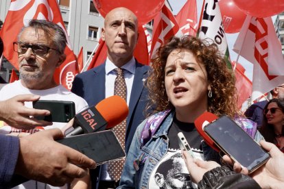 Manifestación del 1º de Mayo convocada por UGT y CCOO en León.