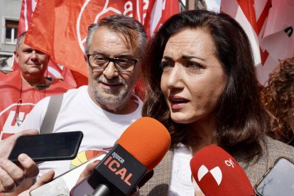 Manifestación del 1º de Mayo convocada por UGT y CCOO en León.