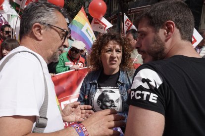 Manifestación del 1º de Mayo convocada por UGT y CCOO en León.