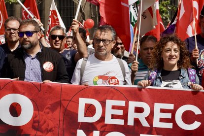 Manifestación del 1º de Mayo convocada por UGT y CCOO en León.