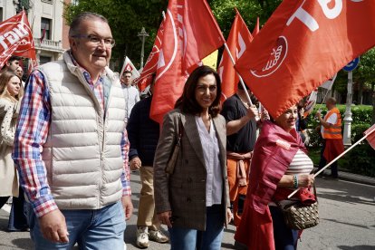 Manifestación del 1º de Mayo convocada por UGT y CCOO en León.