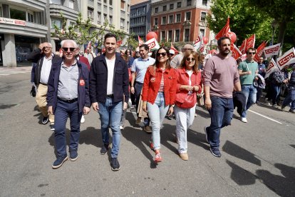 Manifestación del 1º de Mayo convocada por UGT y CCOO en León.