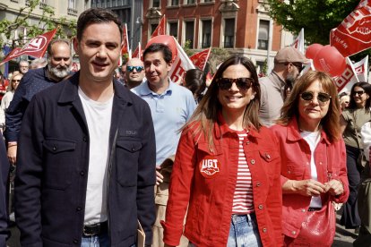 Manifestación del 1º de Mayo convocada por UGT y CCOO en León.