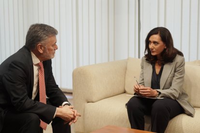Francisco Vázquez y Alicia Gallego durante la reunión.