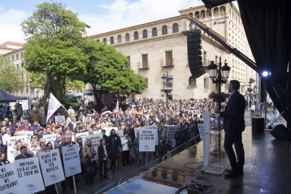 Manifestación en defensa de las conexiones ferroviarias de Salamanca