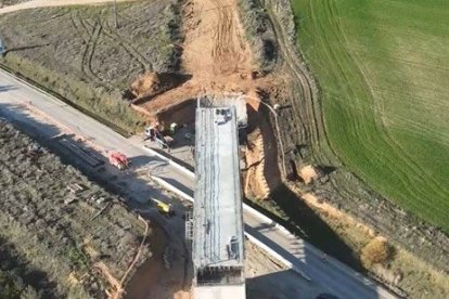 Plataforma entre Amusco y Osorno de la conexión AVE Palencia-Cantabria.