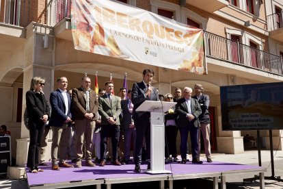 Inauguración de la Feria Iberqueso en Valencia de don Juan (León).