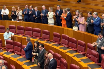 La bancada de grupo mixto de las Cortes, vacía.