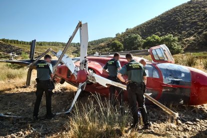 Imágenes del estado en el que quedó el helicóptero accidentado - Ical