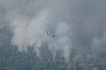 Incendio en las localidades de Turienzo Castañero y San Pedro Castañero (León)