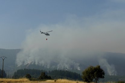 Incendio en las localidades de Turienzo Castañero y San Pedro Castañero (León)