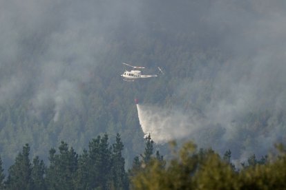 Incendio en las localidades de Turienzo Castañero y San Pedro Castañero (León)