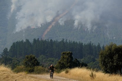 Incendio en las localidades de Turienzo Castañero y San Pedro Castañero (León)