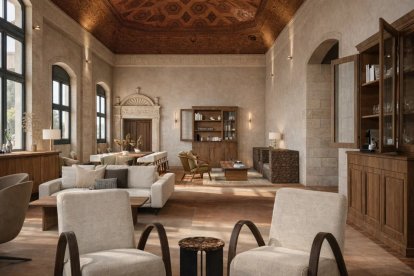 Sala del Palacio de Avellaneda de Castilla Termal.