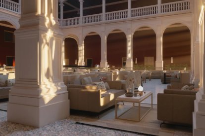 Sala del Palacio de Avellaneda de Castilla Termal.