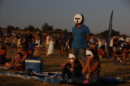 Eclipse total de sol desde en monte Valonsadero en Soria