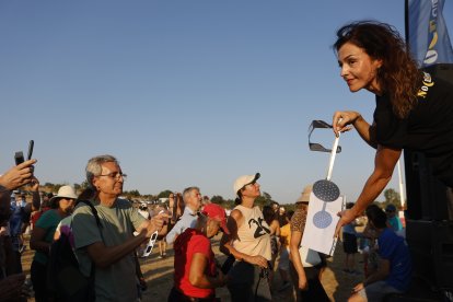 Eclipse total de sol desde en monte Valonsadero en Soria