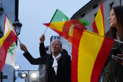 El presidente nacional de VOX, Santiago Abascal, participa en un acto público del partido en Ponferrada