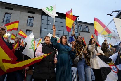 El presidente nacional de VOX, Santiago Abascal, participa en un acto público del partido en Ponferrada