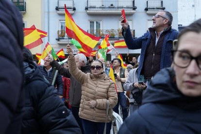 El presidente nacional de VOX, Santiago Abascal, participa en un acto público del partido en Ponferrada