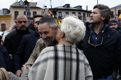El presidente nacional de VOX, Santiago Abascal, participa en un acto público del partido en Ponferrada