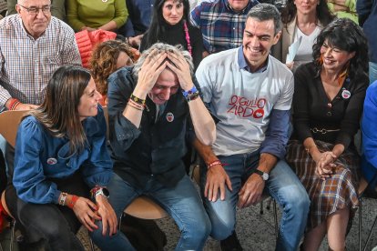 Un momento del mitin de Pedro Sánchez en Burgos.