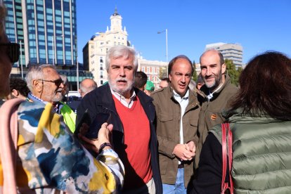El consejero de Agricultura, Ganadería, Medio Rural y Política Ambiental, Joaquín Antonio Pino en las movilizaciones agrarias en Madrid