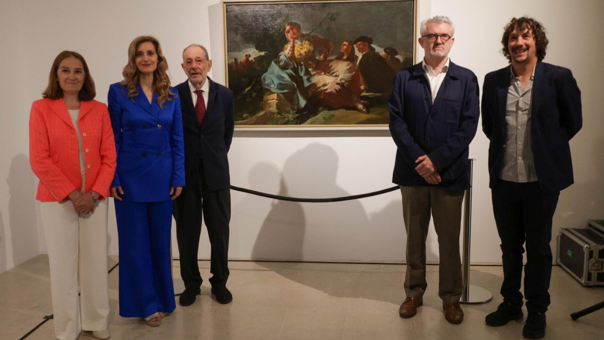 Presentación de la obra 'La cita', de Goya, dentro de un proyecto del Museo del Prado y Telefónica