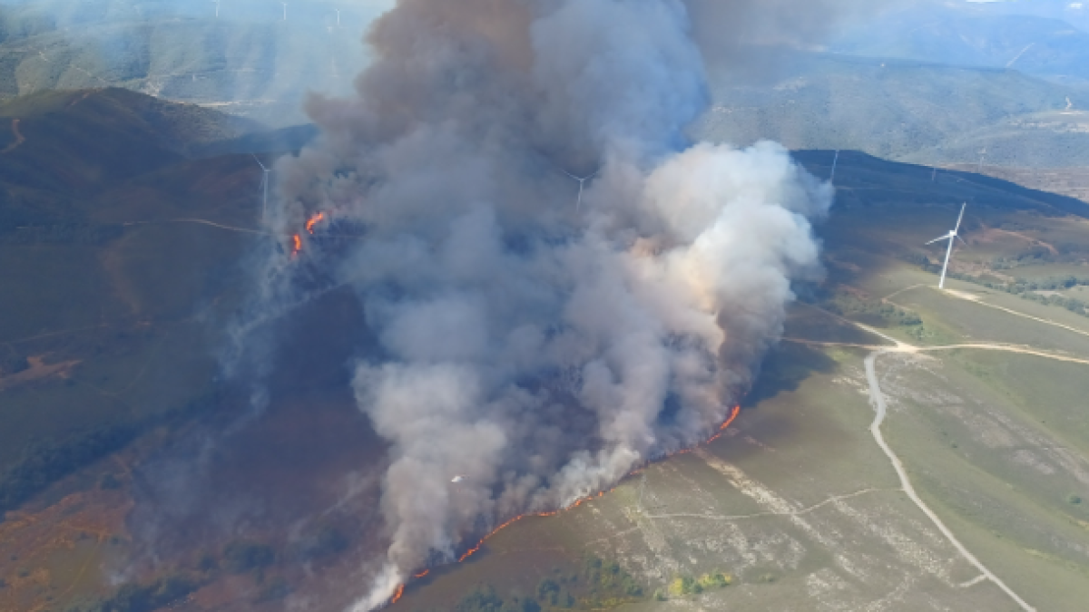 Incendio en Brañuelas (León)