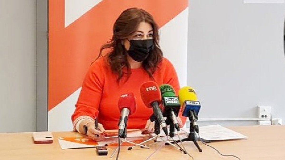 Marta Sanz, durante una rueda de prensa.- ICAL