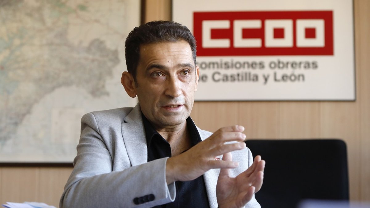 El secretario general de CCOO en Castilla y León, Vicente Andrés en una imagen de archivo. - J. M. LOSTAU
