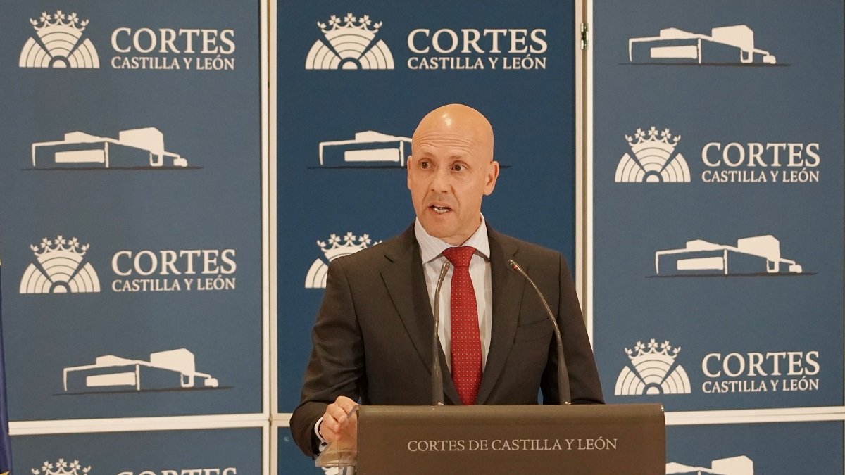 El portavoz del Grupo Parlamentario Vox en las Cortes, Carlos Menéndez.- ICAL