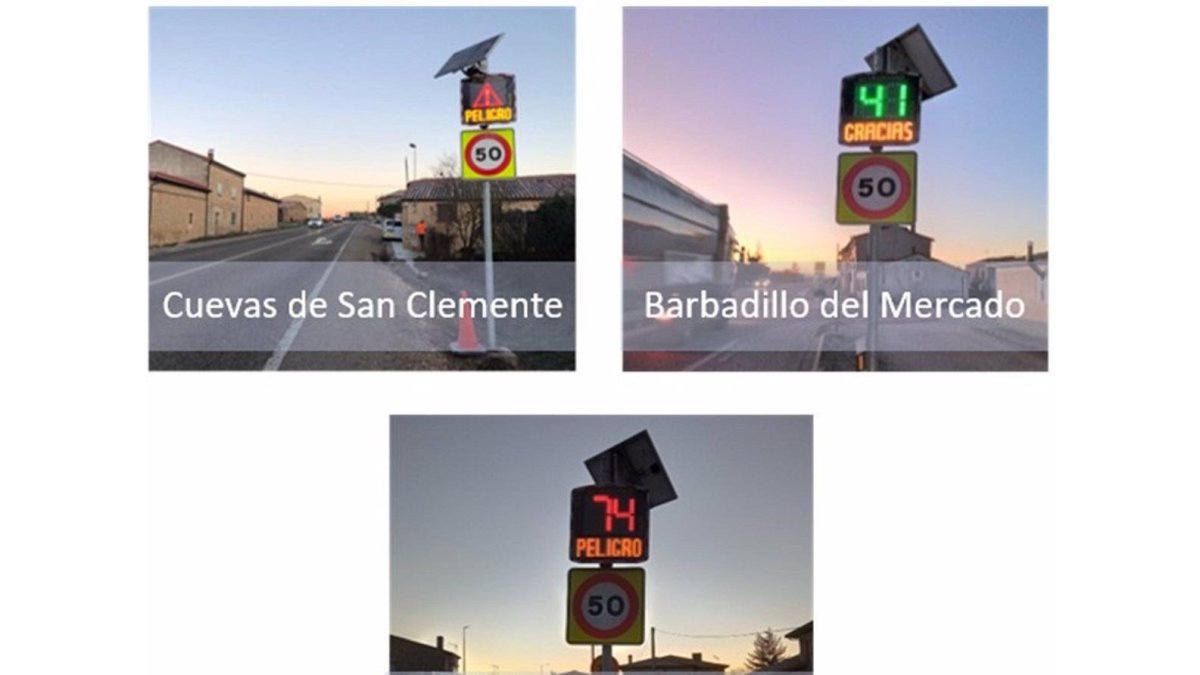 Mitma instala radares pedagógicos en travesías de la N-234, en Burgos, para evitar multas y dar más seguridad a peatones.- MITMA