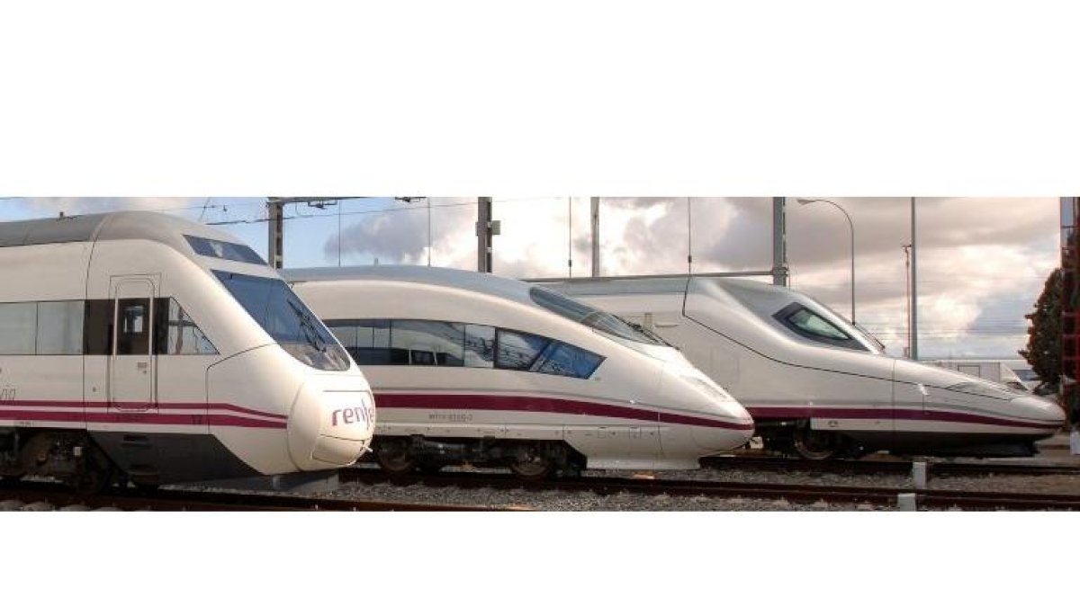 Trenes AVE de la línea León-Valladolid-Madrid. - EM