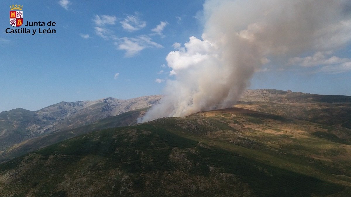 Foto del incendio de Solana de Ávila