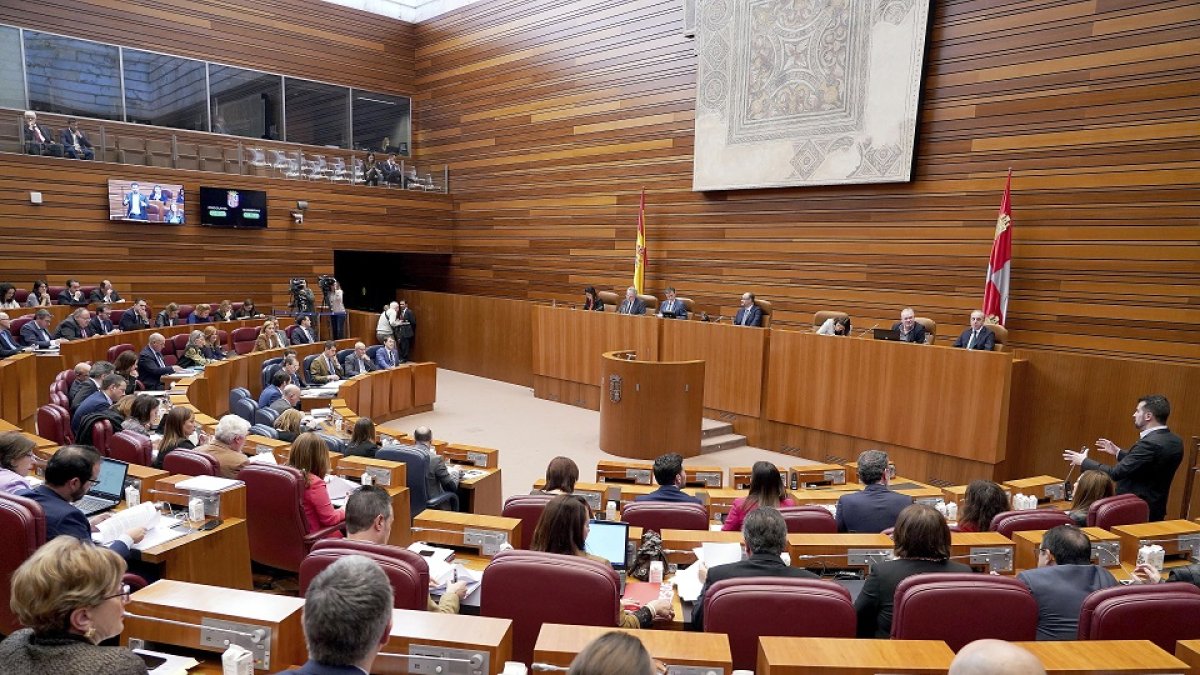 Las Cortes de Castilla y León durante un pleno. ICAL