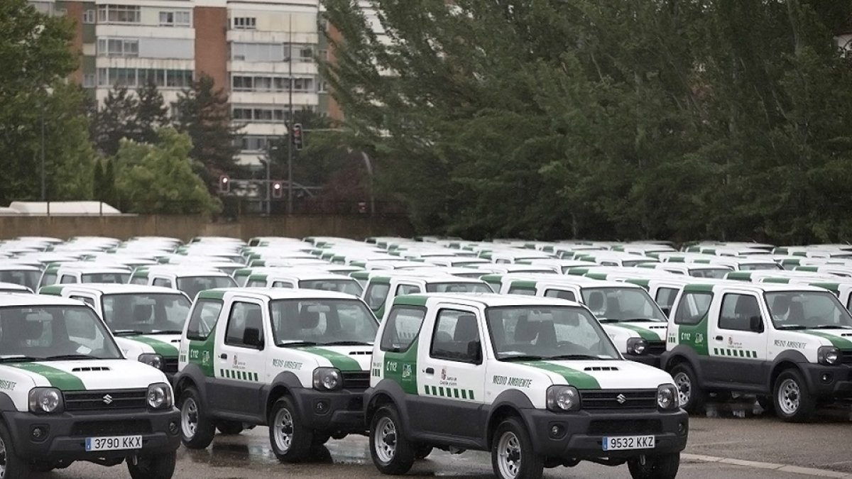 Imagen de archivo de 2018 cuando se presentó un lote de nuevos vehículos todoterrenos de la Junta. / E.M.