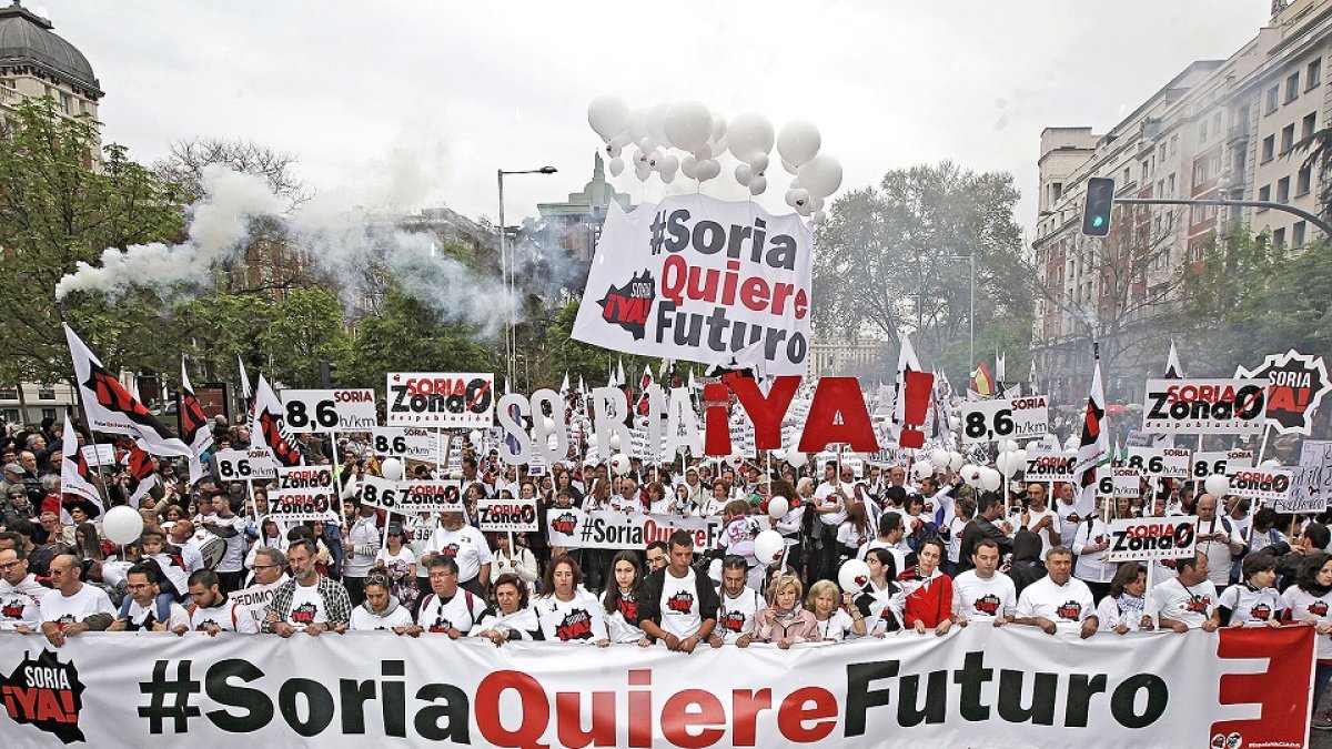 Ya se han cumplido dos años de la manifestación de la España Vaciada en Madrid. / MARIO TEJEDOR