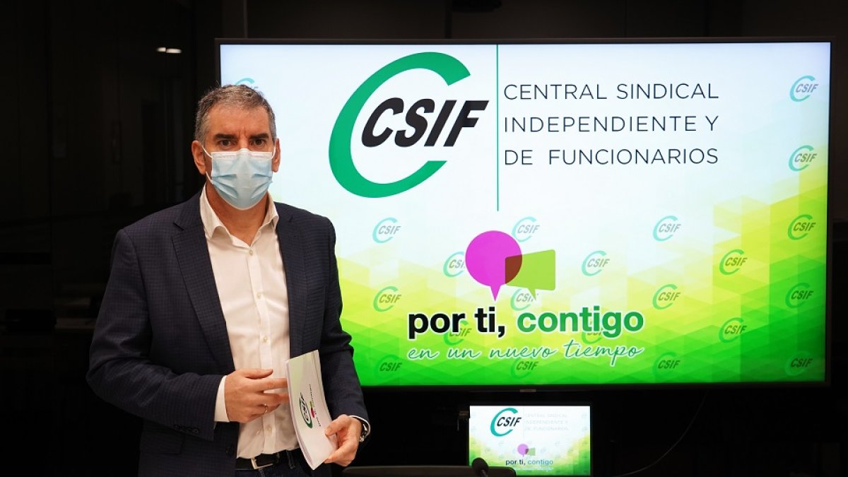 Imagen de archivo del presidente de CSIF Castilla y León, Benjamín Castro. - ICAL