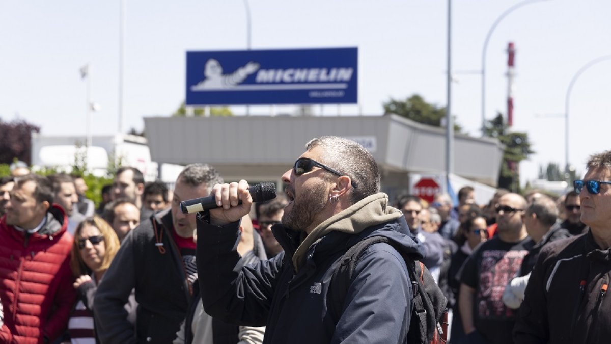 Protestas de trabajadores de la fábrica de Michelin en Valladolid. PHOTOGENIC