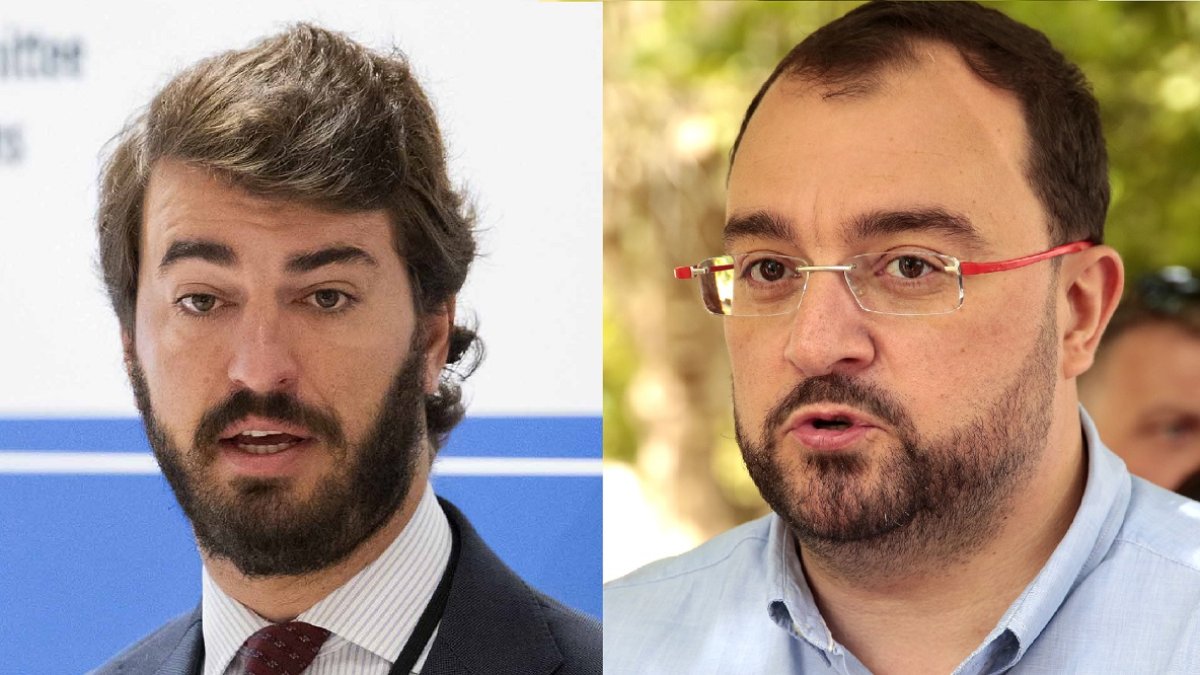 El vicepresidente de la Junta, Juan García-Gallardo, y el presidente de Asturias, Adrián Barbón.- ICAL / E. M.