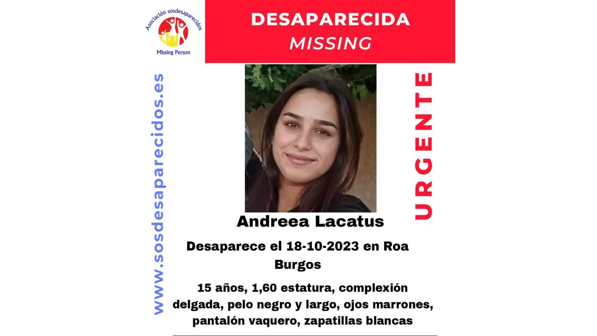 Menor desaparecida en Roa de Duero (Burgos). -SOS DESAPARECIDOS