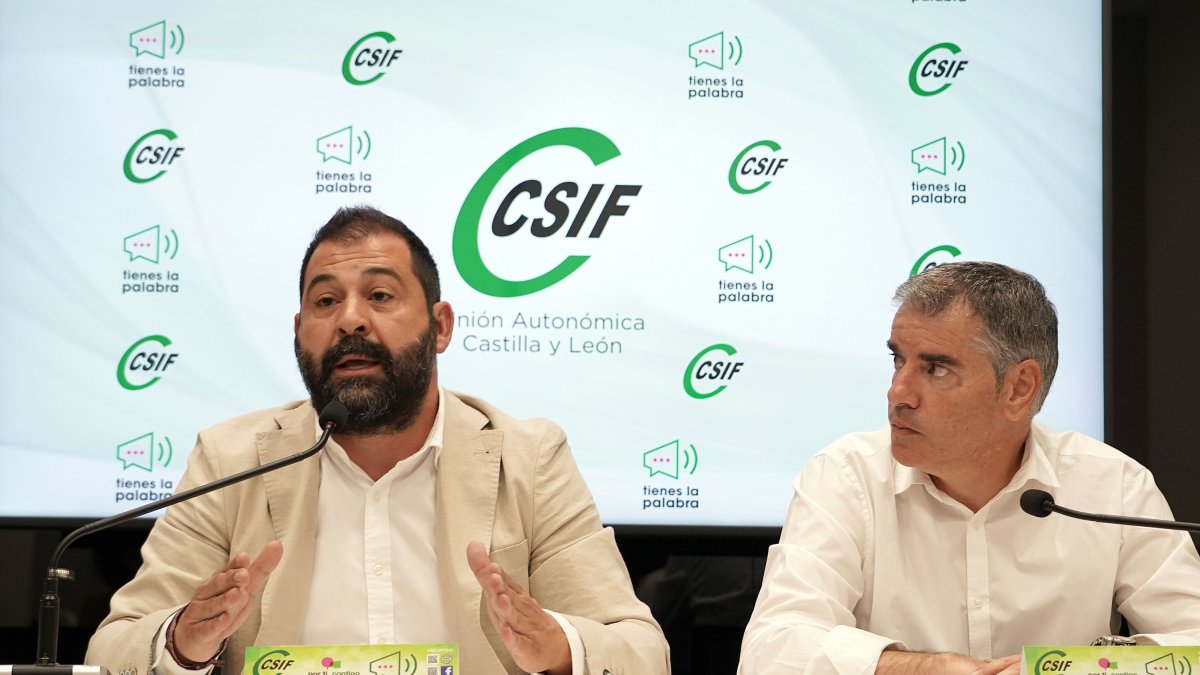 Agustín Argulo, delegado autonómico del sector en medioambiente y el presidente autonómico de CSIF, Benjamín Castro. Ical