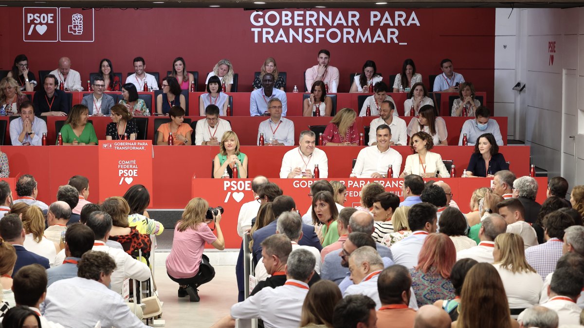 Instantánea del Comité Federal del PSOE en Madrid. Ical
